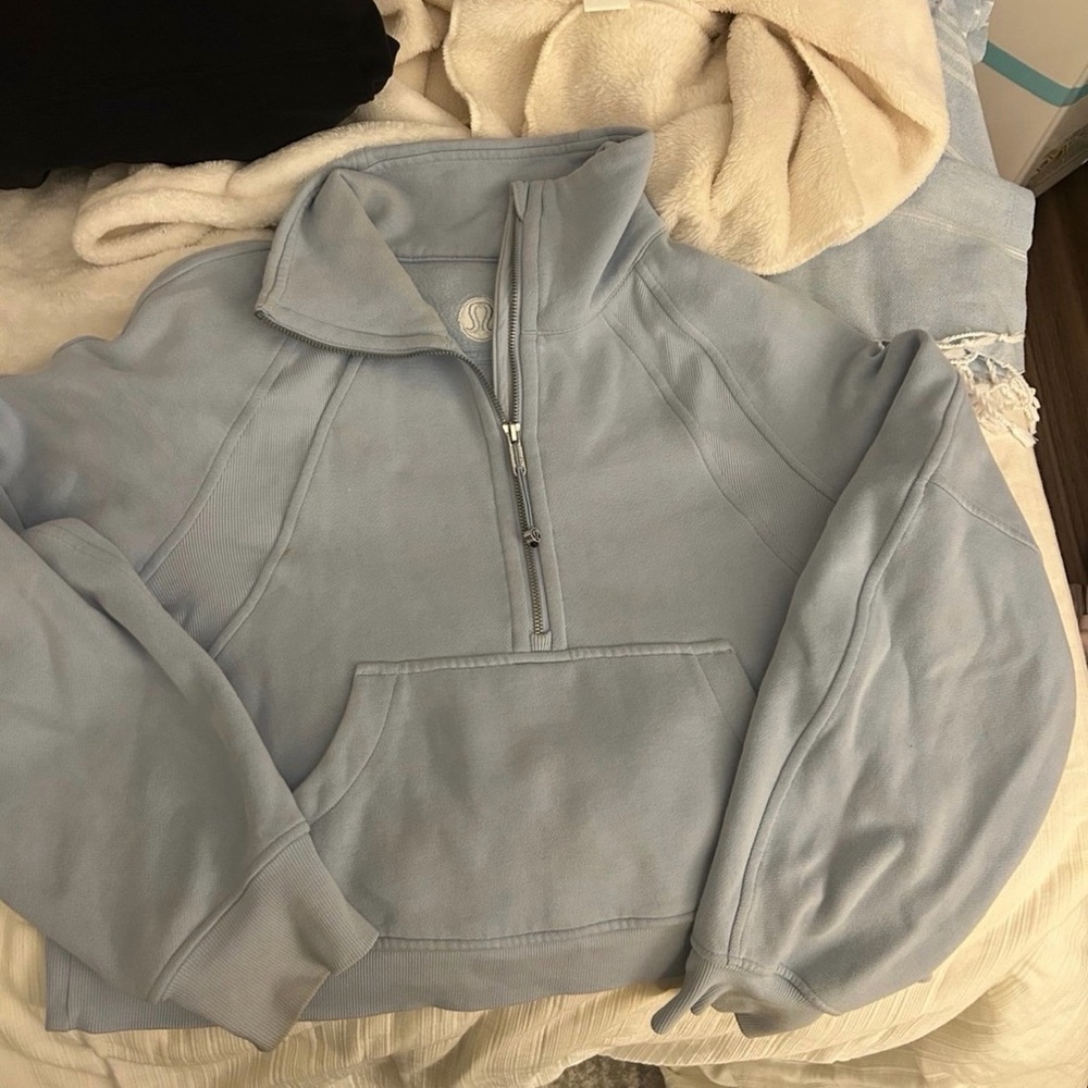 lululemon athletica Light Blue Half-Zip Sweatshirt